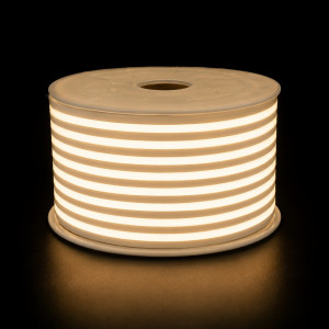 Неоновая лента SMD2835, IP68, 20-22 Lm, 8*16мм, 220V  теплый белый (цена 1 м)