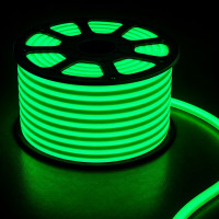 Неонова світлодіодна стрічка SMD 2835 10W 120 д.м. IP68 220В 8х16мм зелена ...