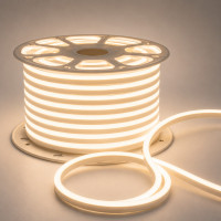 Неон led 220V 8×16 мм 3000K теплий білий 8Вт/м IP65 120 LED/м (ціна 1 м)