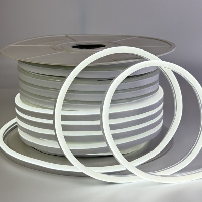 Неоновая led лента 12V SMD2835 120 LED/м 8*16мм холодный белый IP65 (цена 1м)