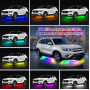 Підсвітка авто RGBW 12V IP68 2×90см + 2×120см з пультом - фото №7