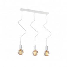 Подвесная белая люстра на 3 лампы Е27
