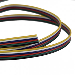 Плоский кабель 6x0,065 мм² RGB CCT для LED ленты SMD5050 эконом от 5м (цена...