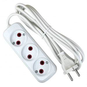 Подовжувач на 3 гнізда 3м без заземлення