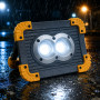 Портативний led прожектор 20W COB/SMD холодне світло 300Лм - фото №1