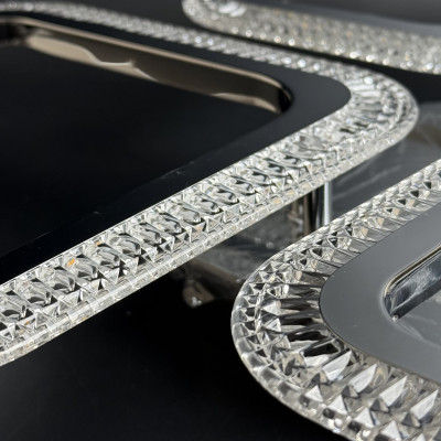 Стельова люстра LED 72W хром білий теплий/нейтральний/холодний