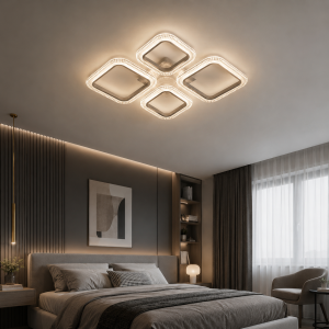Стельова люстра LED 72W хром білий теплий/нейтральний/холодний