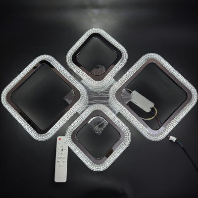 Стельова люстра LED 72W хром білий теплий/нейтральний/холодний