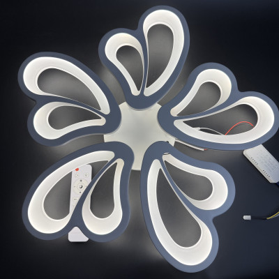 Потолочная люстра цветок 100W 9000Лм 3 цвета свечения, с пультом