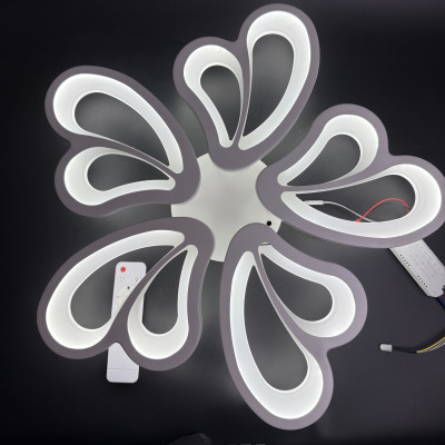 Потолочная люстра цветок 100W 9000Лм 3 цвета свечения, с пультом