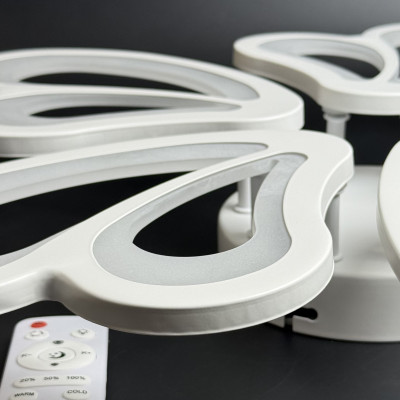 Потолочная люстра цветок 100W 9000Лм 3 цвета свечения, с пультом