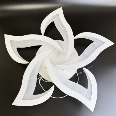 Люстра квітка 90W акрилова білий корпус 625×75 мм 3000-6500К, без пульта д/к