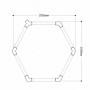 Стельовий світлодіодний світильник Hexagon 108W 6000K - фото №2