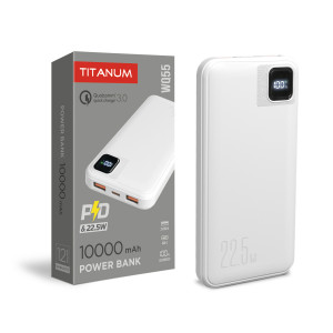 Повербанк 10000mAh 22.5W TITANUM Белый