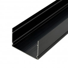 Профиль алюминиевый накладной ЛП20 анодированный 20х30 2м Черный (цена 1м)