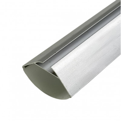 Профіль для LED стрічки, подвійний LS206-1 з матовим розсіювачем 2м (ціна 1м)