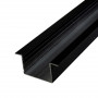 Профіль врізний чорний широкий 20*30 з матовим розсіювачем LS109 2м (ціна 1м) - фото №3