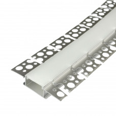 Профиль гибкий алюминиевый для led ленты LS-106 под гипсокартон с рассеивателем 3м (цена 1м)