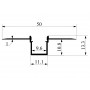 Профіль світлодіодний для гіпсокартону АЛ-21-4 без розсіювача 2м (ціна 1 м) - фото №2