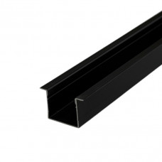 Профіль врізний для світлодіодної стрічки чорний ЛПВ12 16х12 2м (ціна 1 мет...