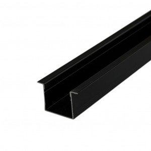 Профіль врізний для світлодіодної стрічки чорний ЛПВ12 16х12 2м (ціна 1 мет...