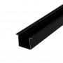 Профіль врізний для світлодіодної стрічки чорний ЛПВ12 16х12 2м (ціна 1 метр) - фото №1