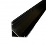 Профиль для светодиодной ленты угловой черный алюминиевый LS06 2м LED STORY Profi (цена 1м) - фото №1