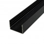 Профіль алюмінієвий накладний ЛП20 анодований 20х30 2м Чорний (ціна 1м) - фото №1