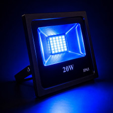 Прожектор светодиодный синий 20W IP65 SMD2835 1800Лм РЕМОНТОПРИГОДНЫЙ