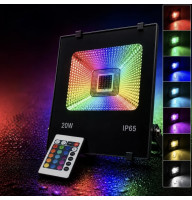 Прожектор RGB (різнокольоровий) 20W с пультом IP65 LED STORY Premium