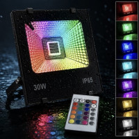 RGB прожектор 30w LED STORY PREMIUM IP65 світлодіодний з пультом