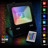 Прожектор RGB 50W многоцветный LED STORY IP65 PREMIUM з пультом