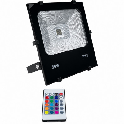 Прожектор RGB 50W многоцветный LED STORY IP65 PREMIUM з пультом