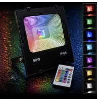 Прожектор RGB 50W багатобарвний LED STORY IP65 PREMIUM з пультом