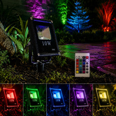 Прожектор светодиодный 10Вт RGB IP65 грунтовой LED STORY PREMIUM