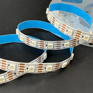 Пиксельная светодиодная лента RGB SMD 5050 5V 60 д.м. IP20 WS2813 (цена 1м)