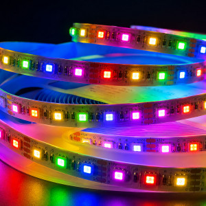 RGB лента 12 вольт светодиодная SMD3535 120д.м. 15Вт/м IP20 упаковка 5м (ці...