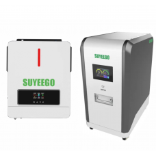 Резервне живлення для квартири інвертор 6,2кВт гібридний 48V чистий сінус + батарея lifepo4 51.2V 300Ah 15.36кВт Premium пересувна 