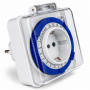 Розетка с таймером Feron TM31/61924 3500W/16A (добова) з пило-вологозахистом IP44 - фото №1