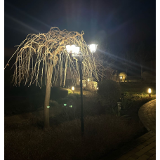 Садовые фонари под лампу Е27 2.1м алюминиевый черный IP44