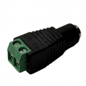Штекер питания 2pin 5.5мм c переходником под двухконтактный винтовой разъем мама