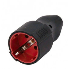 Штепсельное гнездо с заземлением каучуковое