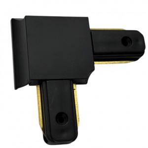 З'єднувач для шинопровода однофазного трекового світильника, кутовий, чорний