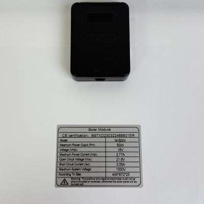 Солнечная батарея 50Вт 18v монокристаллическая IP67