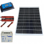 Солнечная панель 100W + инвертор 1000/2000 + ШИМ 30А и АКБ 12V 40Ah 480W (резервное питание для дома) - фото №1