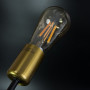 Потолочный светильник лофт E27×4 черный/золото для гостиной и спальни - фото №5