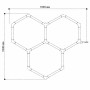 Потолочный модульный светильник Hexagon 75Вт 6000K для офиса, магазина, алюминиевая основа - фото №2