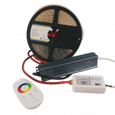 Стрічка світлодіодна 5м термостійка RGB + блок живлення 24В IP68 комплект для лазні і сауни