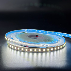 Лента 12 вольт 8 мм SMD 2835 120 д.м. IP20 холодный белый 6500К двойная плата PROFI (цена 1 м)