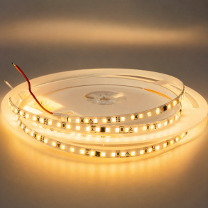 Лента 220В светодиодная SMD2835 870Лм 120 д.м. IP44 8мм 2800-3200K теплый б...